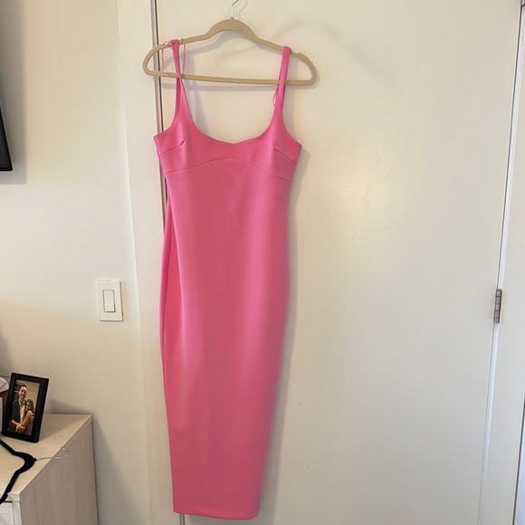 Zara Dresses & Skirts - Zara Pink Sheath Dress Sleeveless Scoop Neck Midi